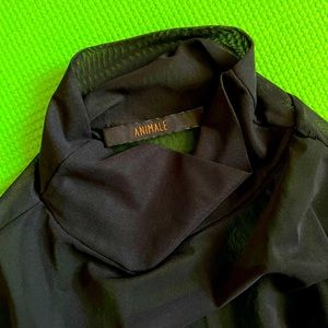 Black Animale Transparent Neck Top